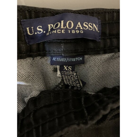 New US Polo Assn Men’s Sz XS Black Casual Stretch Flat Front Shorts NWT - Picture 2 of 6